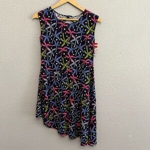 Cat & Jack Printed‎ Palm Tree Dress Size 10/12 NWT Assymetrical Hemline